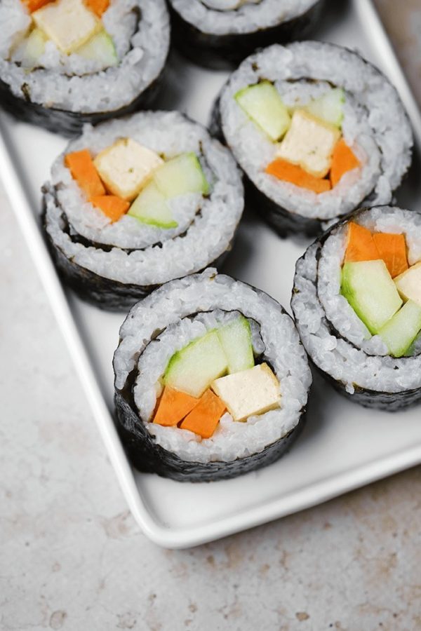 Kimbap coréens vegan au tofu Healthy Alie