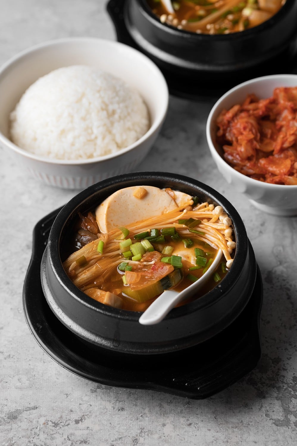 Sundubu jjigae (ragoût de tofu épicé) vegan Healthy Alie
