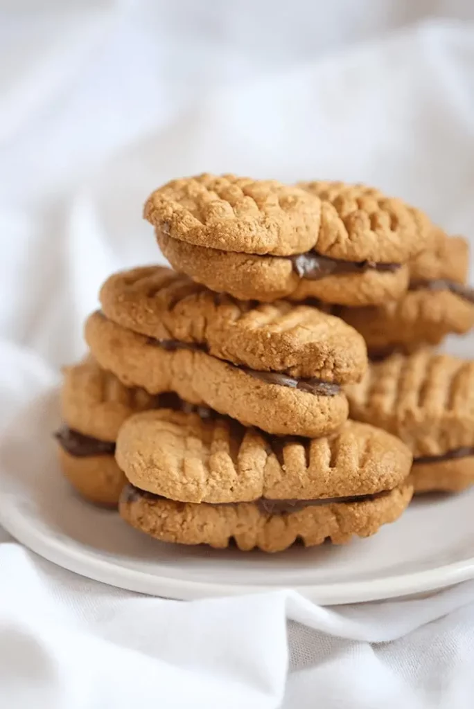 Biscuits farine d’avoine healthy garnis de pâte à tartiner