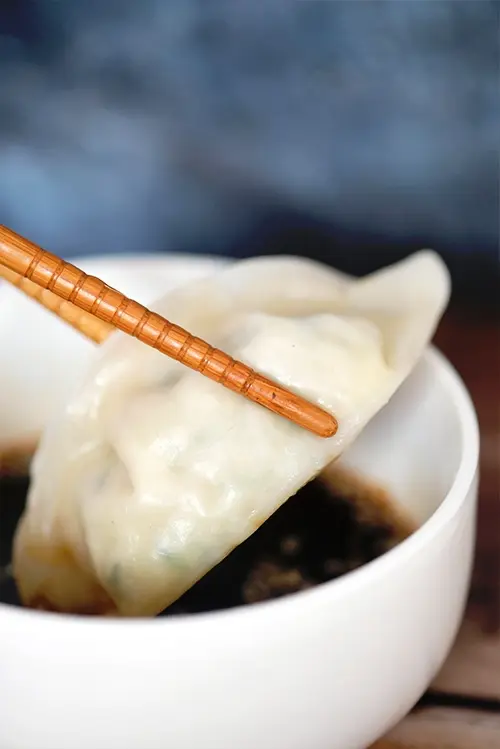 Gyozas vapeur avec sauce
